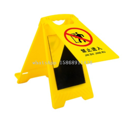 New Funnny and Creative Warning Sign Mobile Phone Holder Small Ornaments Portable Mobile Phone Holder with Mirror Double-Sided