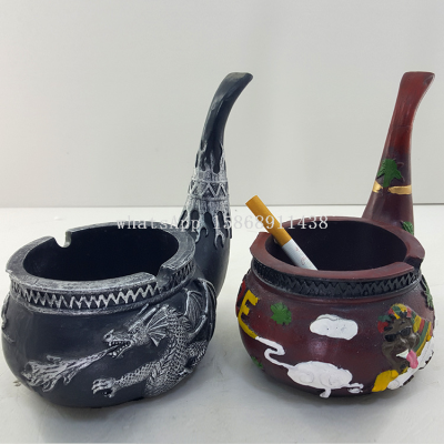 2023 Creative Resin Tobacco Pipe Ashtray Crafts Gift