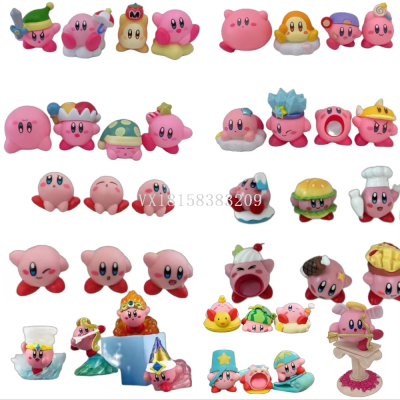 Kirby Hand-Made Various Summer Surfing Tesla Vinyl Crane Machine Capsule Toy Doll Cake Ornaments