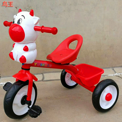 New Toy Steel Frame Baby Carriage Tri-Wheel Bike with Pedal Children Tricycle Baby Stroller 3 Wheels with Light