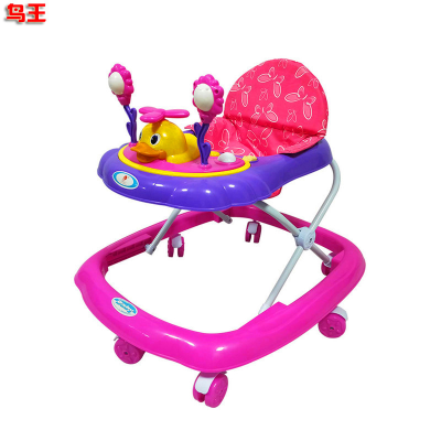 Portable Folding Walker Height Adjustable Removable Seat Cushion Music Baby Walker