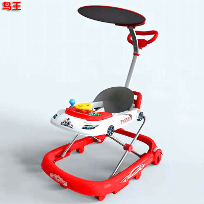 4-in-1 Baby Walker with Wheels and Seat Plastic Height Adjustable Children's Walkers