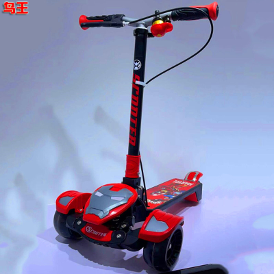 Three-Wheel Flash Bicycle for Children over 3-6-12 Years Old Walker Car Large Shock Absorber Scooter