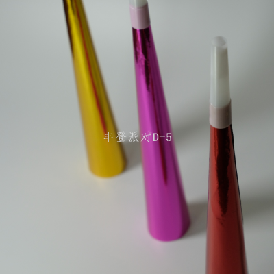 Three-Color Solid Color Hongjin Rose Red Mid-Length Simple Whistle New Year Party Whistle Photo Props