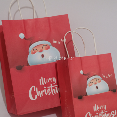 Christmas Style Separate Christmas Elderly Photo Props Merry Christmas Red Wholesale Paper Gift Bag
