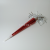 Three-Color Solid Color Hongjin Rose Red Mid-Length with Feather Whistle New Year Party Whistle Photo Props