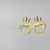 Birthday Candle Golden Cake Bottom Happy Birthday Glasses Photo Props Ins Style Beautiful Party Props