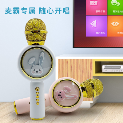 Customized Children's Early Education KTV Microphone Wireless Bluetooth Microphone Audio All-in-One Machine Home Children's Microphone