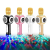 High Volume M8 Microphone Colorful Neon Light Mobile Phone KTV Microphone Gadget for Singing Songs Wireless Bluetooth Microphone Colorful Light
