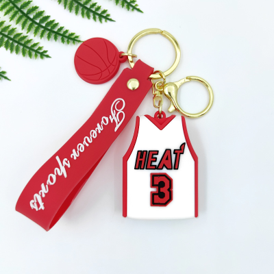 Creative No. 23 Jersey PVC Keychain Pendant Internet Celebrity Handsome Schoolbag Backpack Hanging Ornament Small Commodity Gifts in Stock