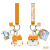 Square Animal Cute Creative Silicone Schoolbag Keychain Doll Key Chain Wholesale Couple Cartoon Car Ornament