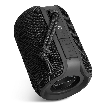 Soonbox Bluetooth Speaker Fabric Waterproof 4-Inch 10W Bass with Light Large Key Portable Desktop Audio