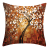 Personalized Three-Dimensional Painting Tree Flowers Trees Pillowcase Pillow Cover Car and Sofa Bedside Waist Cushion Cover
