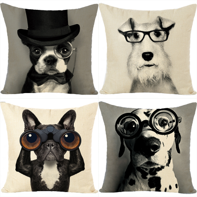 New Amazon Ins Spring New Stay Cute Animal Square Pillowcase Custom Printed Single Cushion Pillow Cover