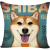 Retro Pet Dog Animal Throw Pillow Cross-Border Pillow Cover Pillow Back Seat Cushion Sofa Cushion Nordic Sleeping Pillowcase