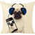 Pillow Cover Exclusive for Cross-Border Puppy Cartoon Cushion Cover Linen Super Soft Amazon Pillow Cover Casual Linen Cushion