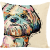 Creative New Abstract Animal Throw Pillow Personality Trend Dog Digital Printing Sofa Sleeping Cushion Graphic Customization