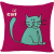 Cross-Border Hot Ins Cat Printing Pillow Cover Bedroom Sofa Cushions Automotive Waist Cushion Afternoon Nap Pillow Order/Wholesale