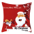 Super Soft Printed Christmas Pillow Cover Santa Claus Short Plush Pillow Cushion Cover Festive Christmas Gift