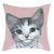 Cute Big Eye Cat Short Plush Sofa Pillow Cases Waist Pillow Automotive Waist Cushion Office Sofas Bay Window Cushion Pillow