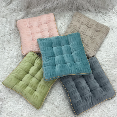 New Milk Fiber Square Pad Computer Chair Cushion Thickened Home Dining Chair Cushion Office Sitting Student Cushion Soft