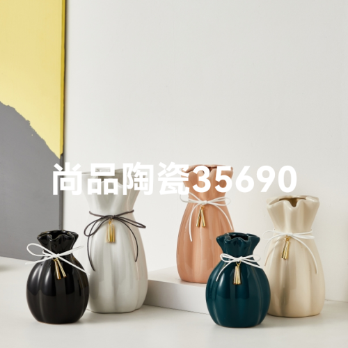 Creative Ceramic Glaze Vase Home Soft Outfit Crafts Decoration Flower Arrangement Vase