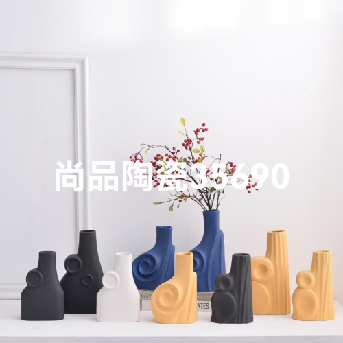 creative workshop ceramic vase crafts special-shaped flower arrangement and flower vase soft decoration