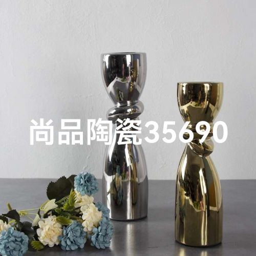 innovative electroplating colored glaze ceramic vase simple affordable luxury fashion entrance cabinet office crafts decorative flower vase