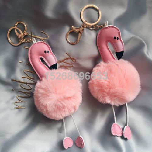 flamingo keychain pendant bag accessories clothes accessories