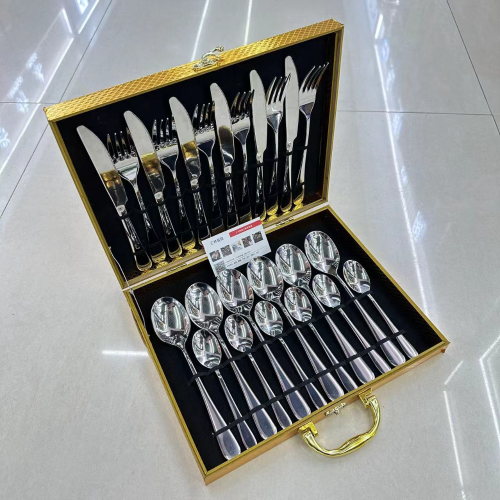 foreign trade hot selling stainless steel tableware set thickened lijue western steak knife， fork and spoon 16 & 24 pieces & 6pc