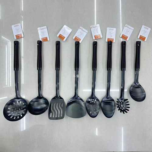 foreign trade hot selling stainless steel kitchen supplies kitchenware large kitchenware soup ladle perforated ladle flat shovel leak slotted spoon short rice spoon
