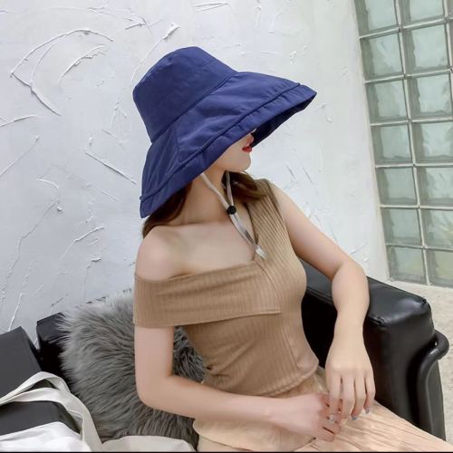 new summer big brim fisherman hat female outdoor sun hat uv protection beach sun protection travel camping hat