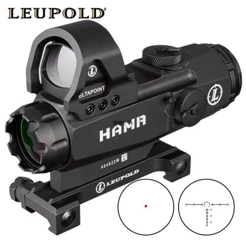 HAMR Optical Telescopic Sight 4 Times Teleconverter with Light Control Small Red Dot Combination Aiming inside Red Dot CQB Tactical Aiming