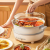 Multi-Functional Electric Food Warmer Stainless Steel Electric Frying Pan Household Electric Pot Electric Food Warmer Electric Caldron Steamer Stew Pot Integrated Plug-in Cooking