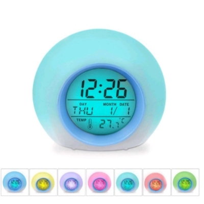 Factory Direct round Colorful Alarm Clock Spherical Wake-up Light (Alarm Clock) Bedside Little Alarm Clock Children's Alarm Clock Ball Clock