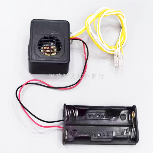 voice-controlled small black box connected to 2 7 th battery witch laughing ghost calling music device halloween decoration voice-controlled ghost calling