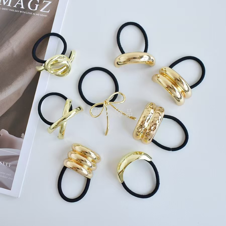 metal hair rope alloy hair band female hair rope hair band leather