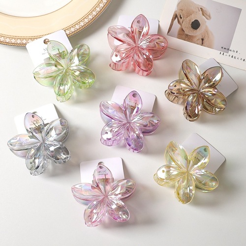 多巴胺炫彩抓夹花朵发夹卡装夹子鸡蛋花发夹鲨鱼夹头饰发饰