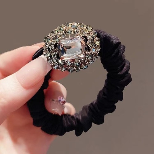 水钻头花新款头绳扎头发大肠发圈女皮筋发绳