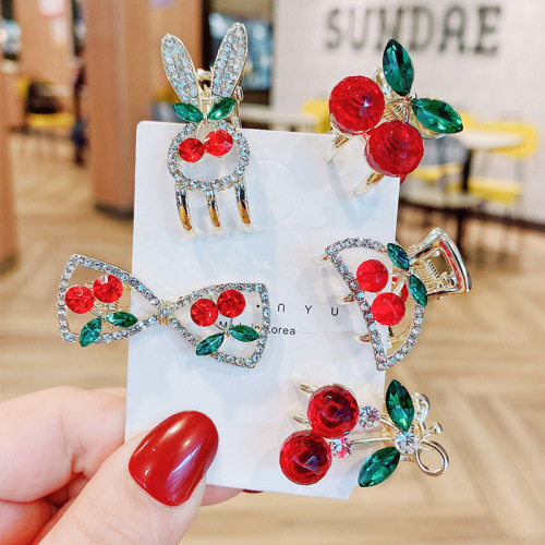 樱桃小抓夹小号发夹小巧夹子头饰顶夹迷你刘海夹发抓卡子