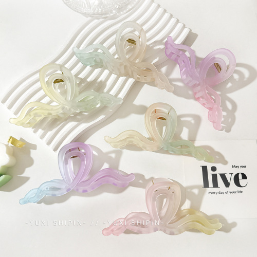 多巴胺渐变抓夹女盘发发夹头饰大号鲨鱼夹头饰发饰