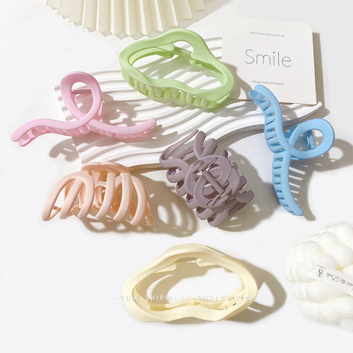 美拉德设计抓夹女简约磨砂大号发夹盘发鲨鱼夹子发卡