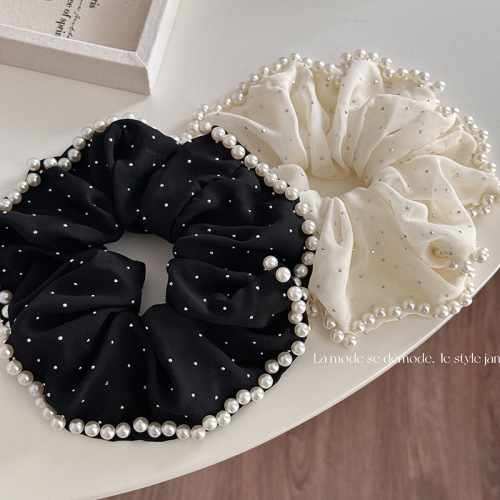 超大号珍珠满天星大肠圈发饰珍珠大肠发圈