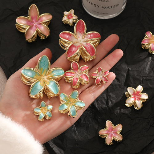 summer egg flower barrettes european and american special-interest design bauhinia grip temperament shark clip hair accessories for women