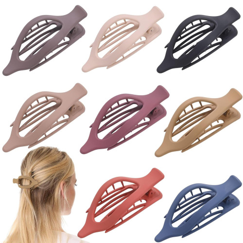 amazon leaf oval barrettes european and american fashion minimalist updo hair clip duckbill clip cross-border hair accessories