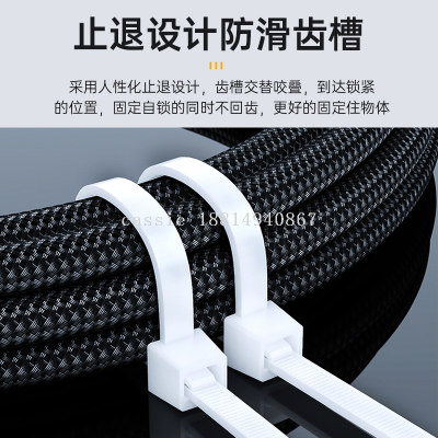 Factory Wholesale Nylon Cable Tie Cold-Resistant Thickened Anti-Aging Industrial Ratchet Tie down Strong Self-Locking Plastic