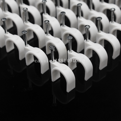 Cable Clips 4-50mm Plastic Cable Clip Card Tailor's Tack Wire Card Nail Net Tailor's Tack Plastic Cable Tie Cable Clamp