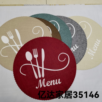Factory Direct Sales 2023 New Polyester Cotton Placemat, Heat Proof Mat