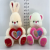 Cute Plush Toy Heart-Hugging Rabbit Love Bear Leather Phone Case Doll Ragdoll Sleeping Leg-Supporting Factory Direct Sales
