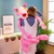 Large Cartoon Plush Toy Naughty Pink Leopard Doll Children Can Back Doll Long Leg Hand Tail